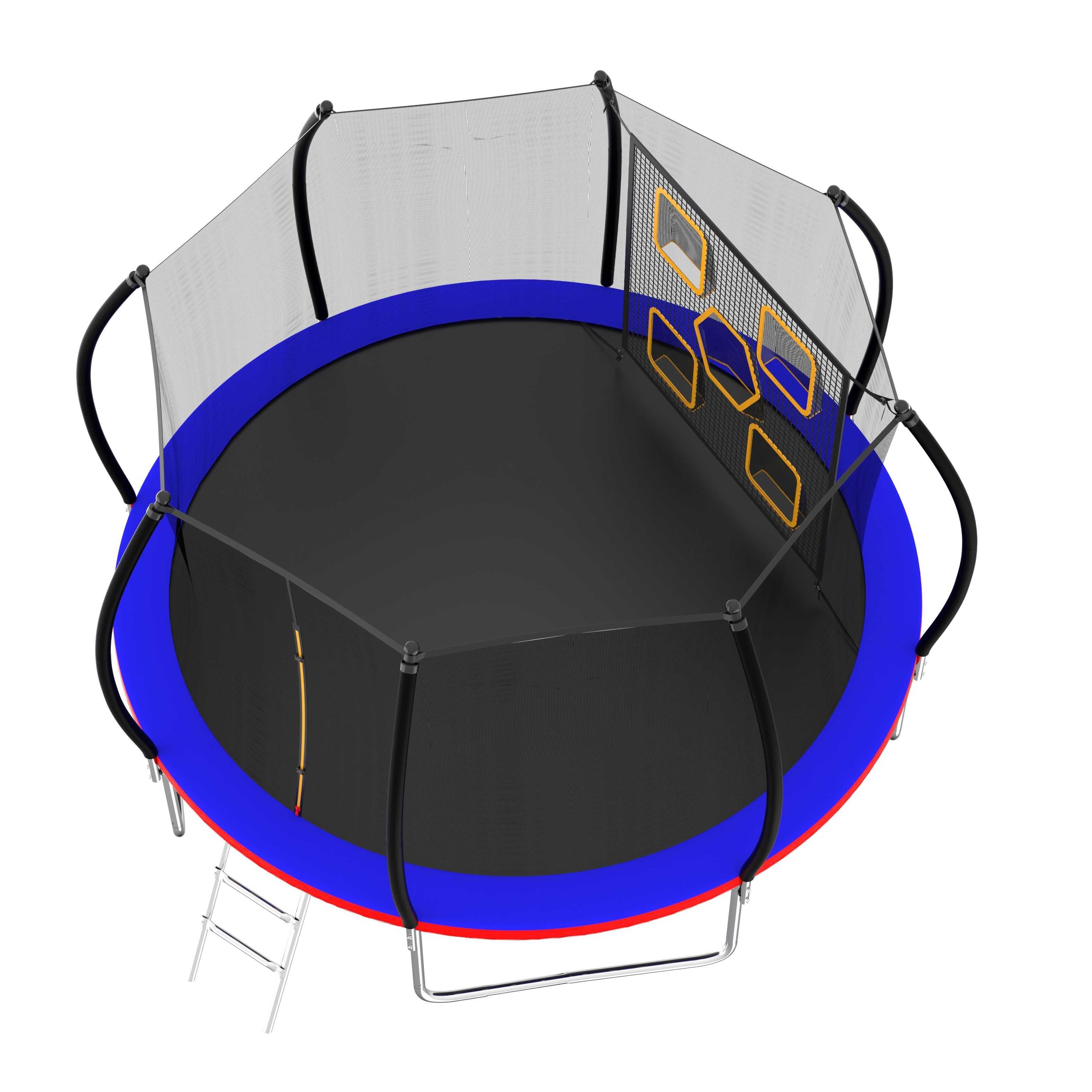 14FT New Design Blue&Red Family Trampoline For Backyard - MERSCO SPORTS