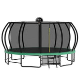 15FT Green Backyard Large Trampoline with AntiRust Coating - MERSCO SPORTS