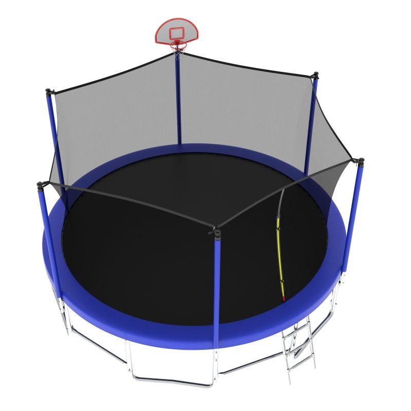 16FT Blue Exercise ASTM Approved Trampolines With Straight-Pole&Ladder - MERSCO SPORTS