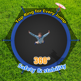 Mersco 16FT Heavy Duty Trampoline with Enclosure Net & Swing Set Outdoor Big Trampoline for Backyard,Kids Trampoline with Basketball Hoop,1320LBS Capacity,Birthday & Holiday Gifts for Kids,Blue