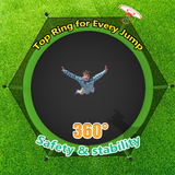 Mersco 16FT Heavy Duty Trampoline with Enclosure Net & Swing Set Outdoor Big Trampoline for Backyard,Kids Trampoline with Basketball Hoop,1320LBS Capacity,Birthday & Holiday Gifts for Kids,Green