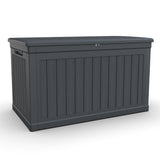 MERSCO 230 Gallon XXL Double-Wall Resin Deck Box - Black