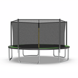 Mersco 14ft Heavy Duty Outdoor Trampoline for Kids, Backyard Trampoline with Basketball Hoop and Enclosure Net, Loading 1320 lbs,Green