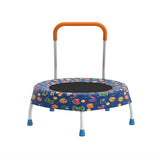MERSCO 28" Deep Blue Printed Toddler Trampoline with Padded Safety Handle