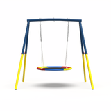 MERSCO Heavy Duty Saucer Swing Set with 440lbs Capacity Metal Stand