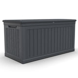 MERSCO 260 Gallon Jumbo Double-Wall Resin Deck Box - Black