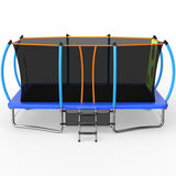 MERSCO 10x16FT Blue Professional Rectangle Trampoline with Safety Enclosure