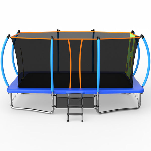 10x16FT Blue Rectangle Trampoline | Professional Gym-Style Bounce