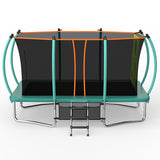 MERSCO 8x14FT Premium Rectangle Trampoline - Natural Green Edition