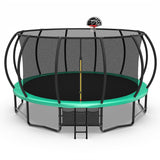 Trampolín grande de 15 pies para patio trasero con revestimiento antioxidante