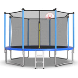 MERSCO 12FT Blue Trampoline - Reinforced Frame for Extreme Backyard Play