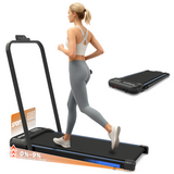 Cirui 3 in 1 Walking Pad Under Desk Treadmill with Incline,2.5 HP Portable Walking with Pad Handle Bar,265 Lbs Foldable Treadmills with Remote Control & LED Display for Office Home Use,Black