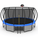 MERSCO 16FT Blue Pumpkin Trampoline - Giant Backyard Fun for All