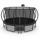 MERSCO 16FT Black Pumpkin Trampoline - High-Bounce Elite Series