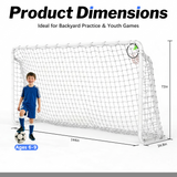 MERSCO 12×6FT Soccer Goal – Backyard Training, World Cup Style, Kids & Adults