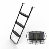 MERSCO 3-Step Universal Trampoline Ladder with Wide Non-Slip Steps - 200 lbs Capacity