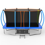 MERSCO 8x14FT Professional Rectangle Trampoline - Blue Athlete Edition