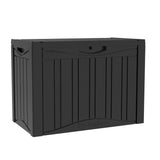 CIRUI 45 Gallon Double-Wall Resin Deck Box - Lockable Waterproof Outdoor Storage Box, 515lbs Capacity & Doubles as Seating for Patio Furniture - Garden Tools, Pool Accessories (Black)