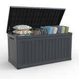 MERSCO 260 Gallon Jumbo Double-Wall Resin Deck Box - Black