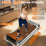 Cirui 3 in 1 Walking Pad Under Desk Treadmill with Incline,2.5 HP Portable Walking with Pad Handle Bar,265 Lbs Foldable Treadmills with Remote Control & LED Display for Office Home Use,Grey