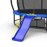 Mersco Trampoline Slide Universal Plastic Trampolines Slide for 8-16FT Trampoline,53.5'' * 15.7'' Outdoor Slide for Trampoline with Bottom bracket,Safe Trampoline Ladder Accessories for Kids 3+,Blue