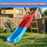 MERSCO Kids Water Slide & Freestanding Play Slide with Sprinkler Hose