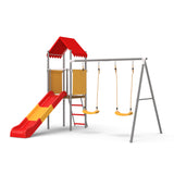 MERSCO Heavy-Duty Outdoor Swing Set & Playset with Slide