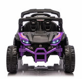 Cirui 24V Ride on Car UTV with Remote Control,2WD Ride on Toys Electric Car for Kids with High Chassis,Kid Toys UTV Cars with Anti-Collision Bar for Chliden Christmas & Birthday Gift,Purple