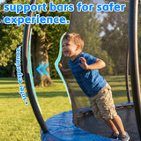 MERSCO 14FT Blue Pumpkin Trampoline - Reinforced Frame for Family Safety