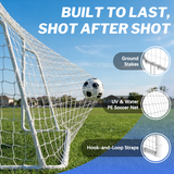 MERSCO 12×6FT Soccer Goal – Backyard Training, World Cup Style, Kids & Adults