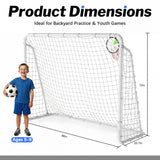 MERSCO 8×6FT Soccer Goal – Backyard Training, World Cup Style, Kids & Adults