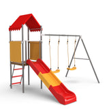 MERSCO Heavy-Duty Outdoor Swing Set & Playset with Slide