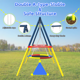 Mersco Swing Set for Backyard with Stand, Swing Heavy Duty 440lbs Metal Outdoor Swing Stand for Playground, Backyard Playset,Halloween,Yellow