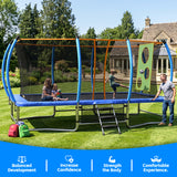 MERSCO 10x16FT Blue Professional Rectangle Trampoline with Safety Enclosure