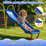 MERSCO 3-in-1 Heavy Duty Outdoor Swing Set with Slide