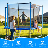 MERSCO 10FT Blue Trampoline - ASTM F381-16 Safety Approved