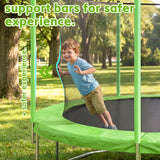 MERSCO 14FT Green Trampoline with 1320LBS Capacity & Soft Backboard
