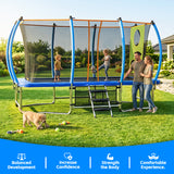 MERSCO 8x14FT Professional Rectangle Trampoline - Blue Athlete Edition