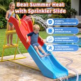MERSCO Kids Water Slide & Freestanding Play Slide with Sprinkler Hose