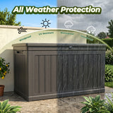 MERSCO 230 Gallon XXL Double-Wall Resin Deck Box - Black
