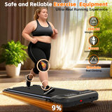 Cirui 3 in 1 Walking Pad Under Desk Treadmill with Incline,2.5 HP Portable Walking with Pad Handle Bar,265 Lbs Foldable Treadmills with Remote Control & LED Display for Office Home Use,Black
