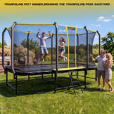 MERSCO 9x15 FT Heavy-Duty Rectangle Trampoline Park