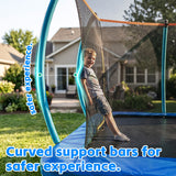 MERSCO 8x14FT Professional Rectangle Trampoline - Blue Athlete Edition