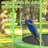 MERSCO 15FT Green Trampoline - Premium 6-Leg Support & Basketball Set