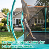 MERSCO 8x14FT Premium Rectangle Trampoline - Natural Green Edition