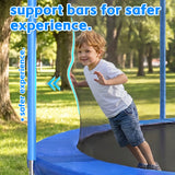 MERSCO 8FT Blue Trampoline with High-Density PVC Spring Cover