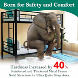 Netrum Twin over Twin Bunk Bed with Trundle,Twin Bunk beds with Ladder & Guardrail,Triple Metal Bunk Beds Frame with Bottom Storage Space for Adults Bedroom,Dorm,Guest Room,Black