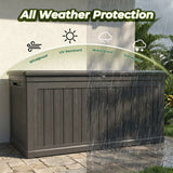 MERSCO 260 Gallon Jumbo Double-Wall Resin Deck Box - Black