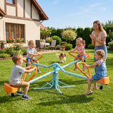 MERSCO Outdoor Kids 360° Spinning Seesaw - 4 Seats Swivel Teeter Totter