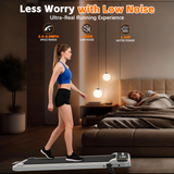 Cirui 3 in 1 Walking Pad Under Desk Treadmill with Incline,2.5 HP Portable Walking with Pad Handle Bar,265 Lbs Foldable Treadmills with Remote Control & LED Display for Office Home Use,Grey